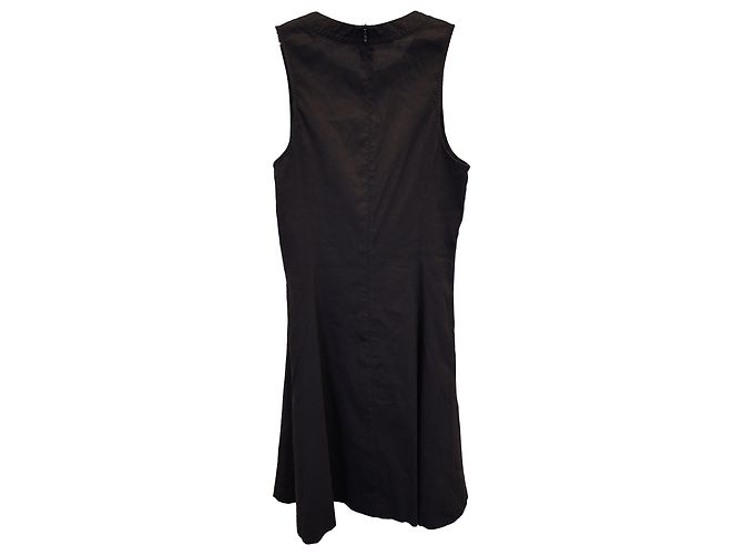 Vestido tubo sin mangas Theory de lino negro - vista 3