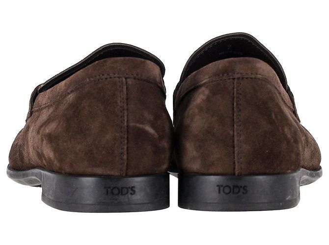 Mocassini Tod's in camoscio marrone - vista 3