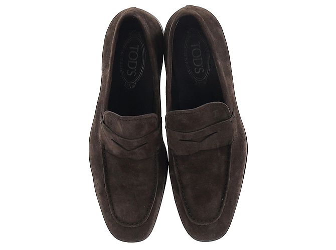 Mocassini Tod's in camoscio marrone - vista 5