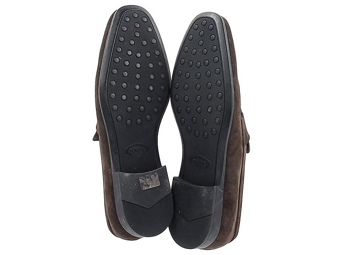 Mocassini Tod's in camoscio marrone - vista 6