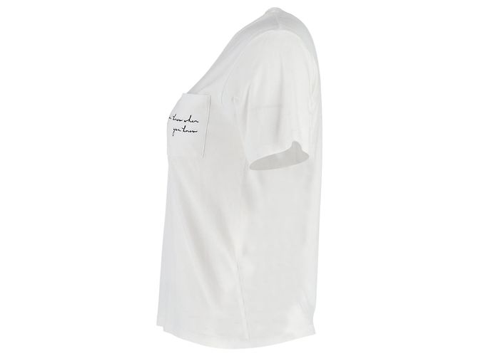 Camiseta Anine Bing Pocket em Algodão Branco - vista 2