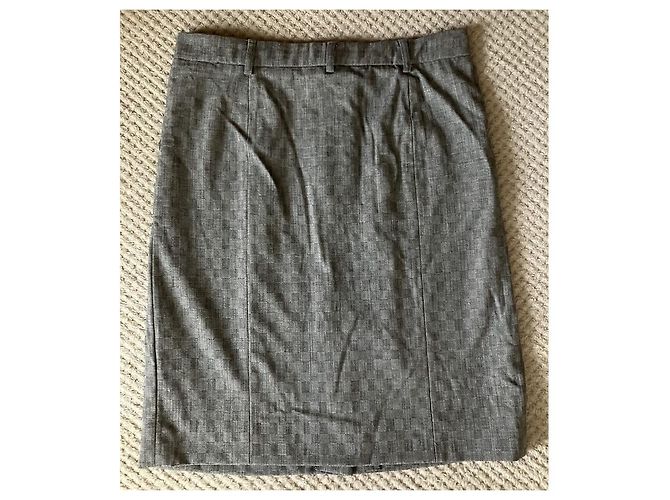 Falda midi de lana gris con cuadros Joop! - vista 2