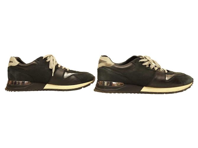 Louis Vuitton Uomo Nero Grigio Damier Sneakers Scarpe da ginnastica Stringate Taglia 8 - vista 5