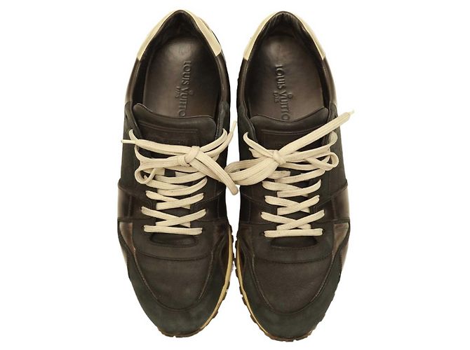 Louis Vuitton Uomo Nero Grigio Damier Sneakers Scarpe da ginnastica Stringate Taglia 8 - vista 6