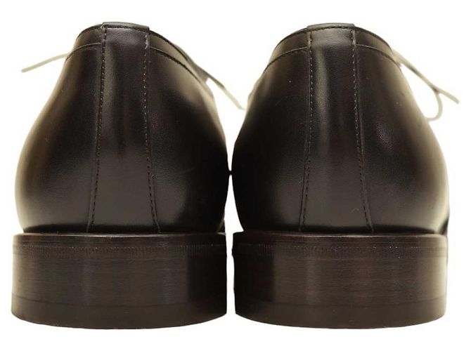 Louis Vuitton Scarpe eleganti stringate stringate da uomo in pelle nera con lati intrecciati 8 Nero - vista 3