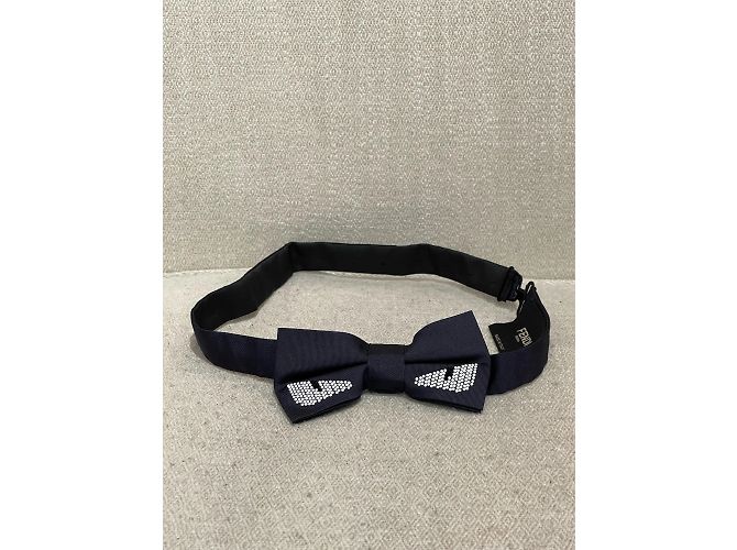 Papillon Fendi Monster blu in seta - vista 2