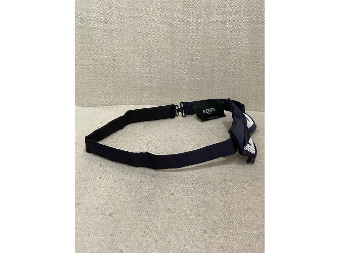 Papillon Fendi Monster blu in seta - vista 4