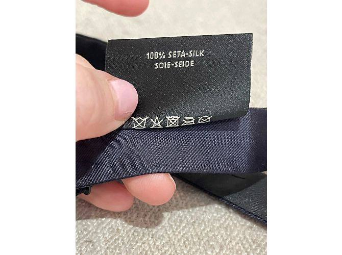 Papillon Fendi Monster blu in seta - vista 6