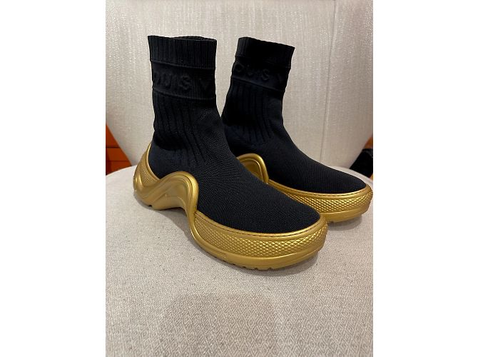 LOUIS VUITTON Trainer T.EU 38.5 Stoff Schwarz - Ansicht 3