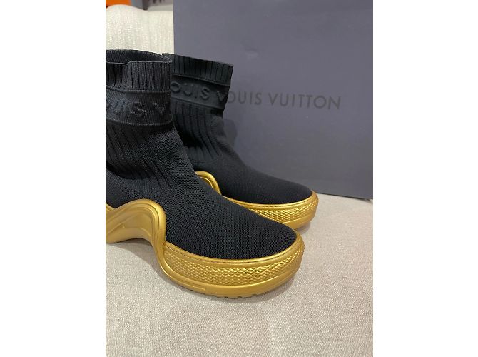 LOUIS VUITTON Trainer T.EU 38.5 Stoff Schwarz - Ansicht 8