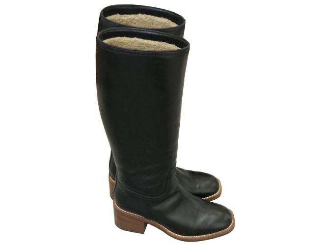 Botas GUCCI T.EU 38.5 Cuero Negro - vista 10
