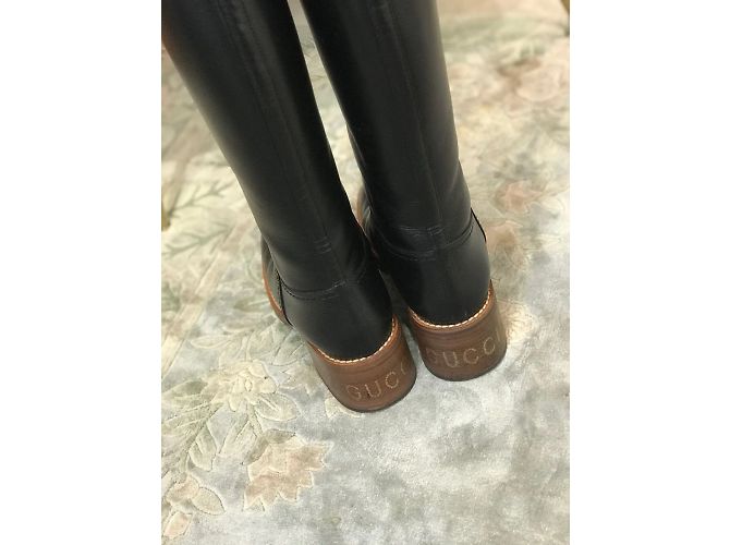 Botas GUCCI T.EU 38.5 Cuero Negro - vista 7