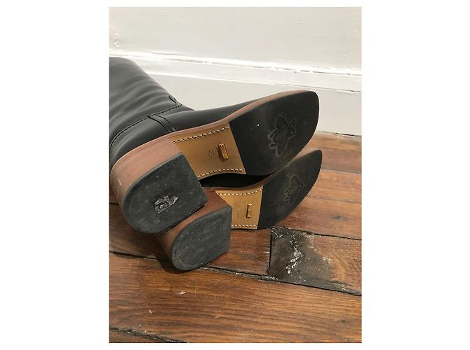 Botas GUCCI T.EU 38.5 Cuero Negro - vista 8