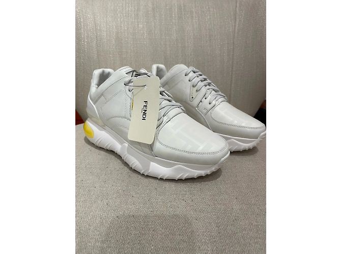 FENDI Trainer T.EU 40 Leder Weiß - Ansicht 2