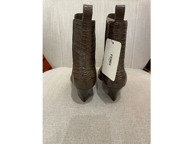 FENDI Stiefeletten T.EU 40 Leder Braun - Ansicht 4