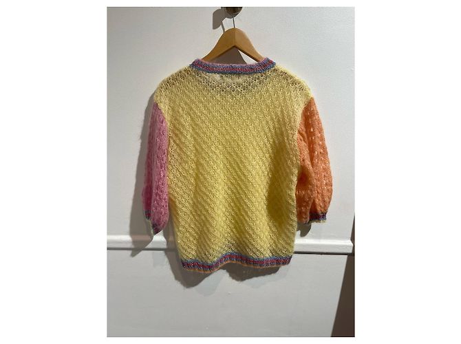 Autre Marque ROSE CARMINE Strickwaren T.International Einheitsgröße Wolle Gelb - Ansicht 6