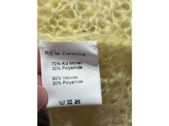 Autre Marque ROSE CARMINE Strickwaren T.International Einheitsgröße Wolle Gelb - Ansicht 7