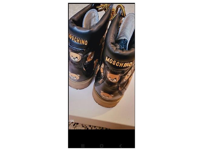 Stivaletti Moschino in pelle multicolore - vista 3
