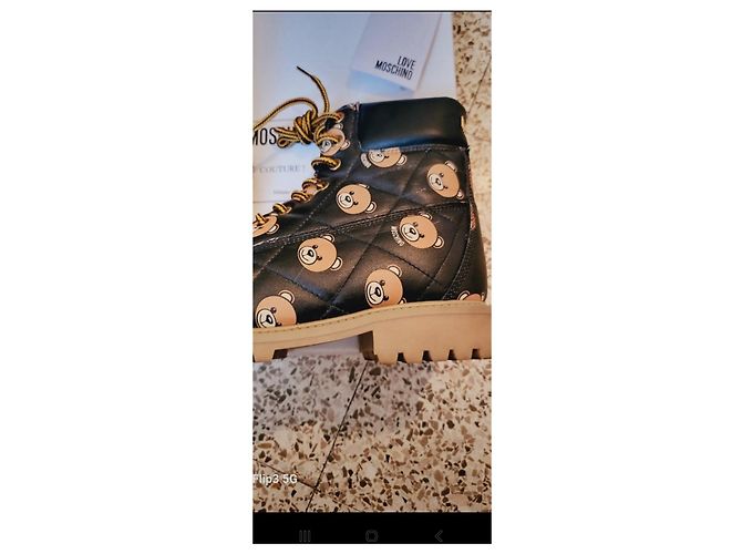 Stivaletti Moschino in pelle multicolore - vista 4