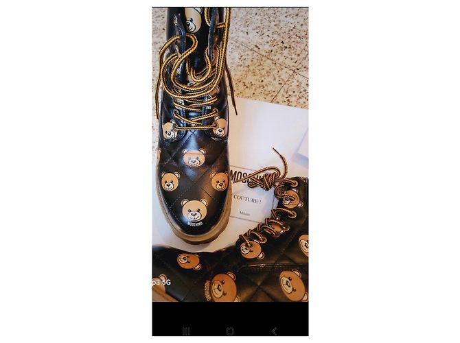 Stivaletti Moschino in pelle multicolore - vista 5