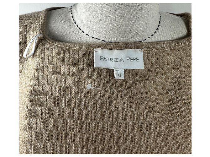 Patrizia Pepe Abrigo de Punto Estilo Poncho Lana Multicolor - vista 7