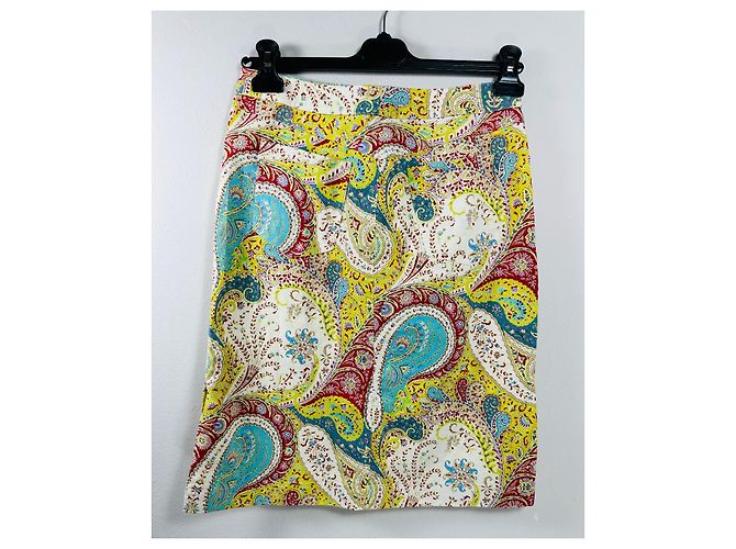Saia midi Etro de algodão multicolorida Multicor - vista 2