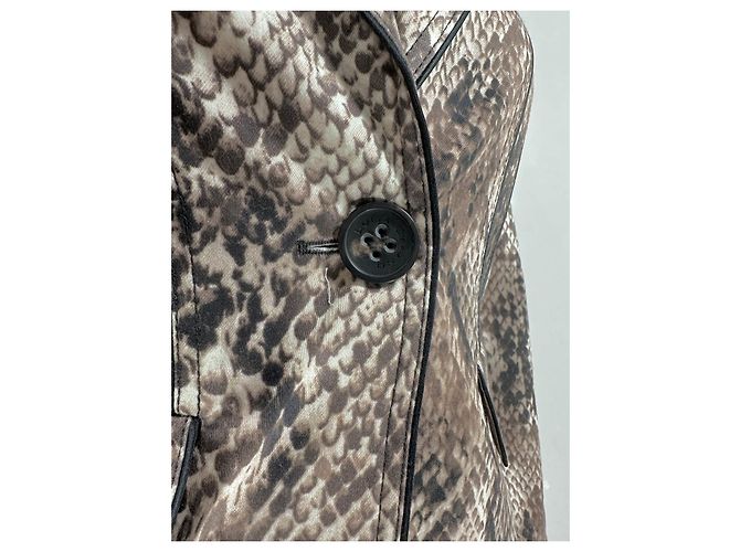 Blazer Luisa Cerano Estampado Piel de Serpiente Algodón Multicolor - vista 4