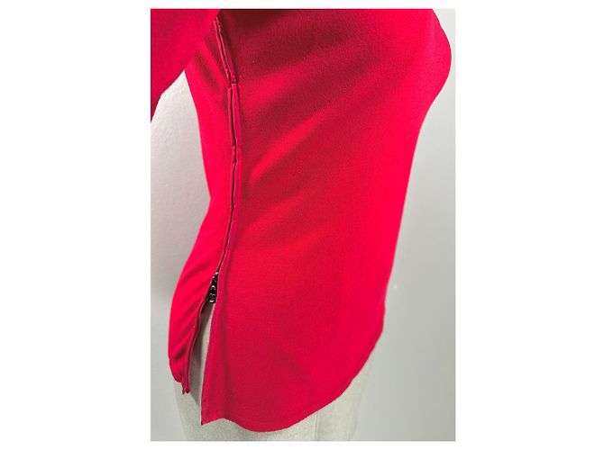 Suéter Prada cuello en V rojo algodón viscosa Roja - vista 3