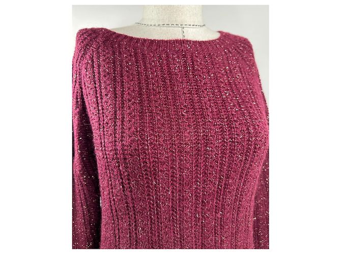 SéZane Pullover aus Wolle in Burgunderrot Bordeaux - Ansicht 4