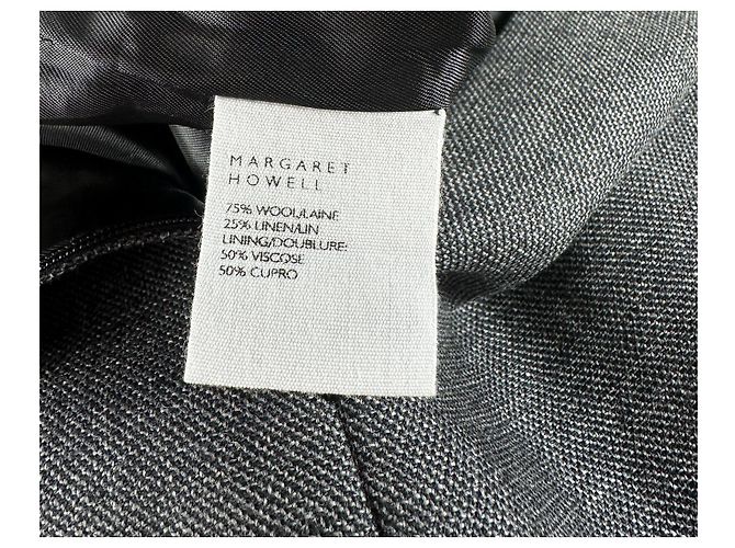 Autre Marque Falda midi Margaret Howell de lana y lino gris - vista 5