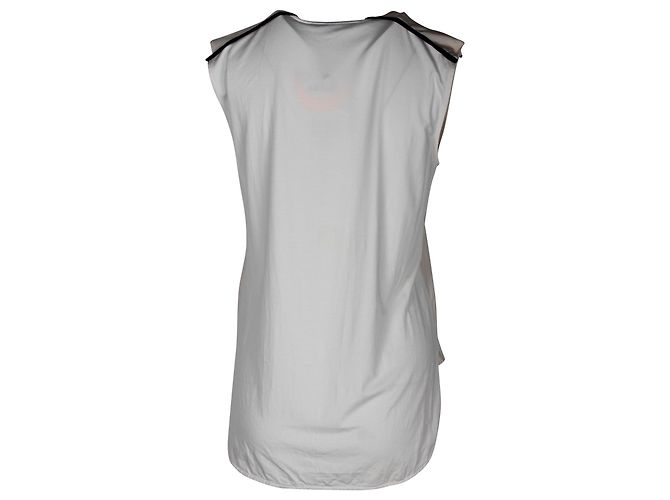 Top sin mangas Max Mara en seda blanca Blanco - vista 3