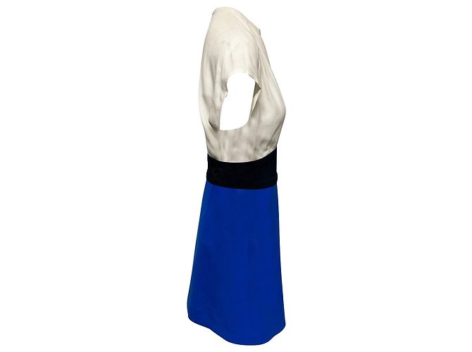 Maje-Farbblockkleid aus weißer Viskose - Ansicht 2