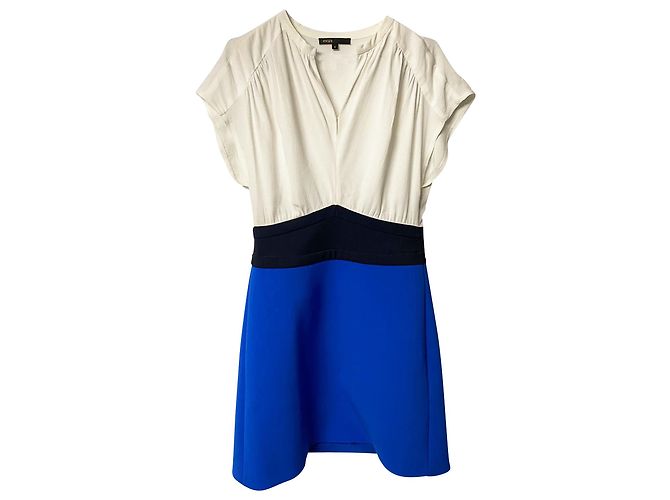 Maje-Farbblockkleid aus weißer Viskose - Ansicht 4