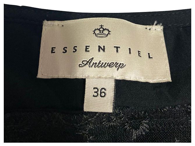 Falda Essentiel Antwerp de encaje en nailon negro - vista 5