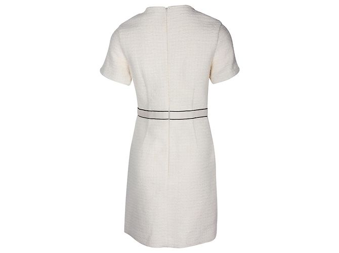 Miniabito Maje Bouclé-tweed in cotone color crema Bianco - vista 3