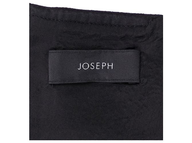 Vestido corsé Joseph Panel de lana y cuero negro - vista 4