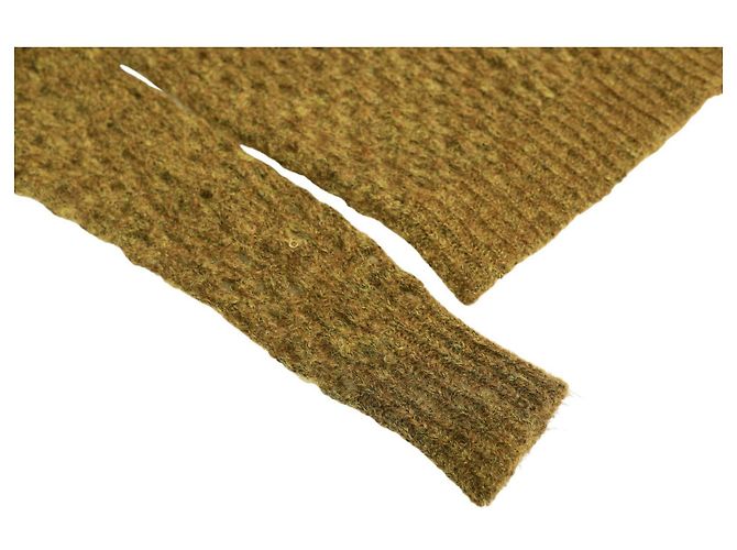 Isabel Marant Grün Beige Woll-Mohair-Pullover mit offenem Strick, perforiert. Top-Größe 38 - Ansicht 6