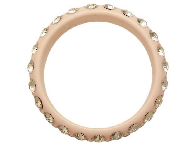 Blumarine bracciale bangle largo da donna con cristalli rosa tempestati di strass lucidi - vista 4