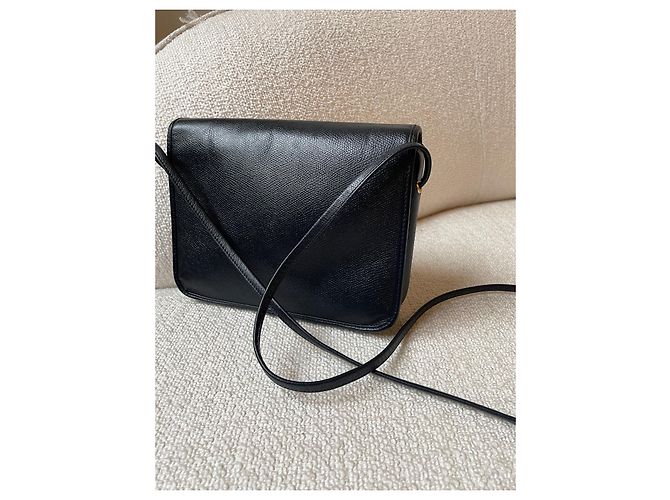 Bolsa de mão Christian Dior em couro azul marinho - vista 10