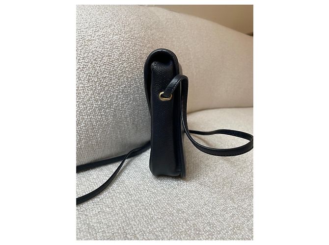Bolsa de mão Christian Dior em couro azul marinho - vista 11