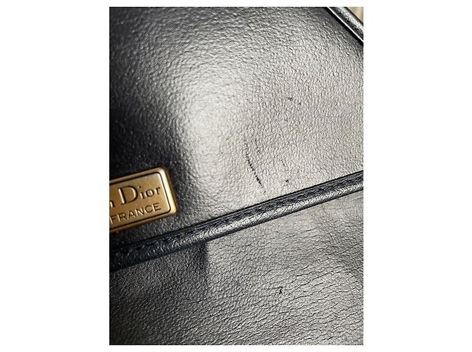 Bolsa de mão Christian Dior em couro azul marinho - vista 14