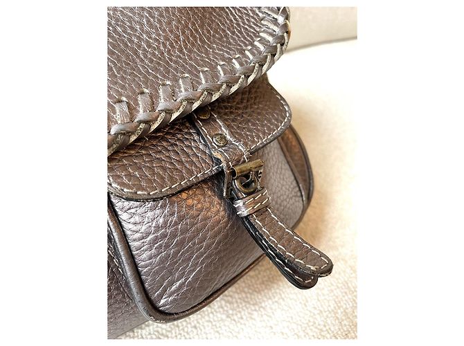 Borsa Dior Gaucho Grigio Metallizzato Pelle Argento - vista 3