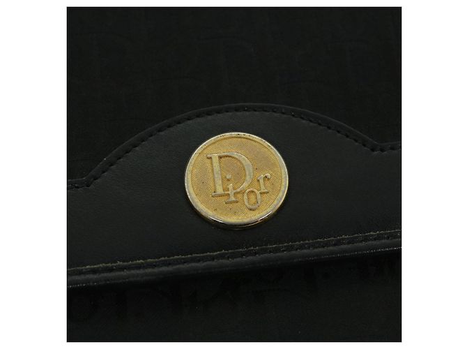 Borsa a tracolla con catena in tela Christian Dior Trotter nera Auth yk8835 - vista 10