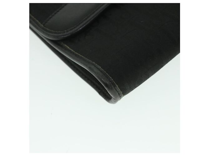 Borsa a tracolla con catena in tela Christian Dior Trotter nera Auth yk8835 - vista 14