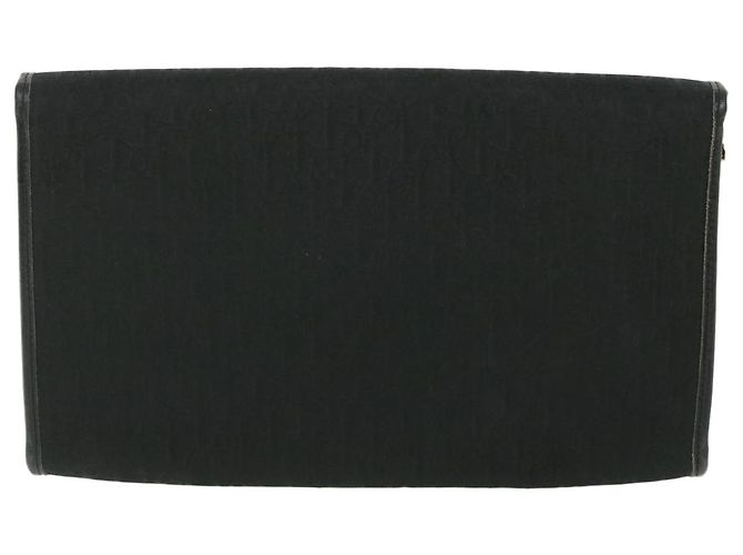 Borsa a tracolla con catena in tela Christian Dior Trotter nera Auth yk8835 - vista 2
