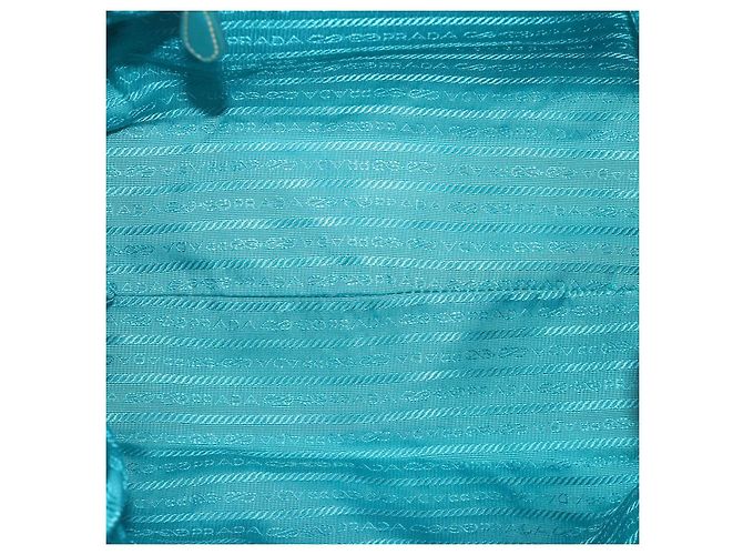 PRADA Borsa a mano Nylon Blu Turchese Auth 56277 - vista 10
