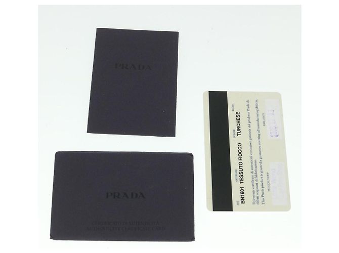 PRADA Borsa a mano Nylon Blu Turchese Auth 56277 - vista 12