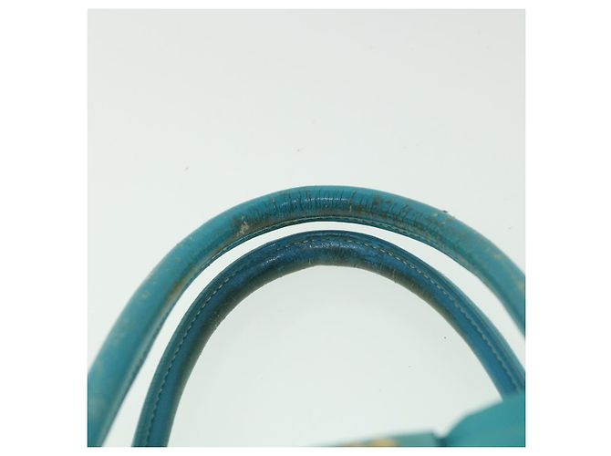 PRADA Borsa a mano Nylon Blu Turchese Auth 56277 - vista 8
