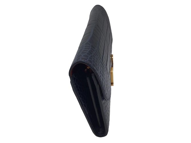 Hermès Hermes Navy Blue Shiny Gator Constance Wallet - view 2