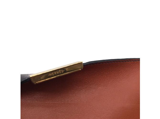 Hermès Hermes Navy Blue Shiny Gator Constance Wallet - view 6